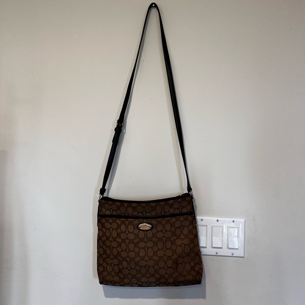 Coach Signature File Crossbody Bag